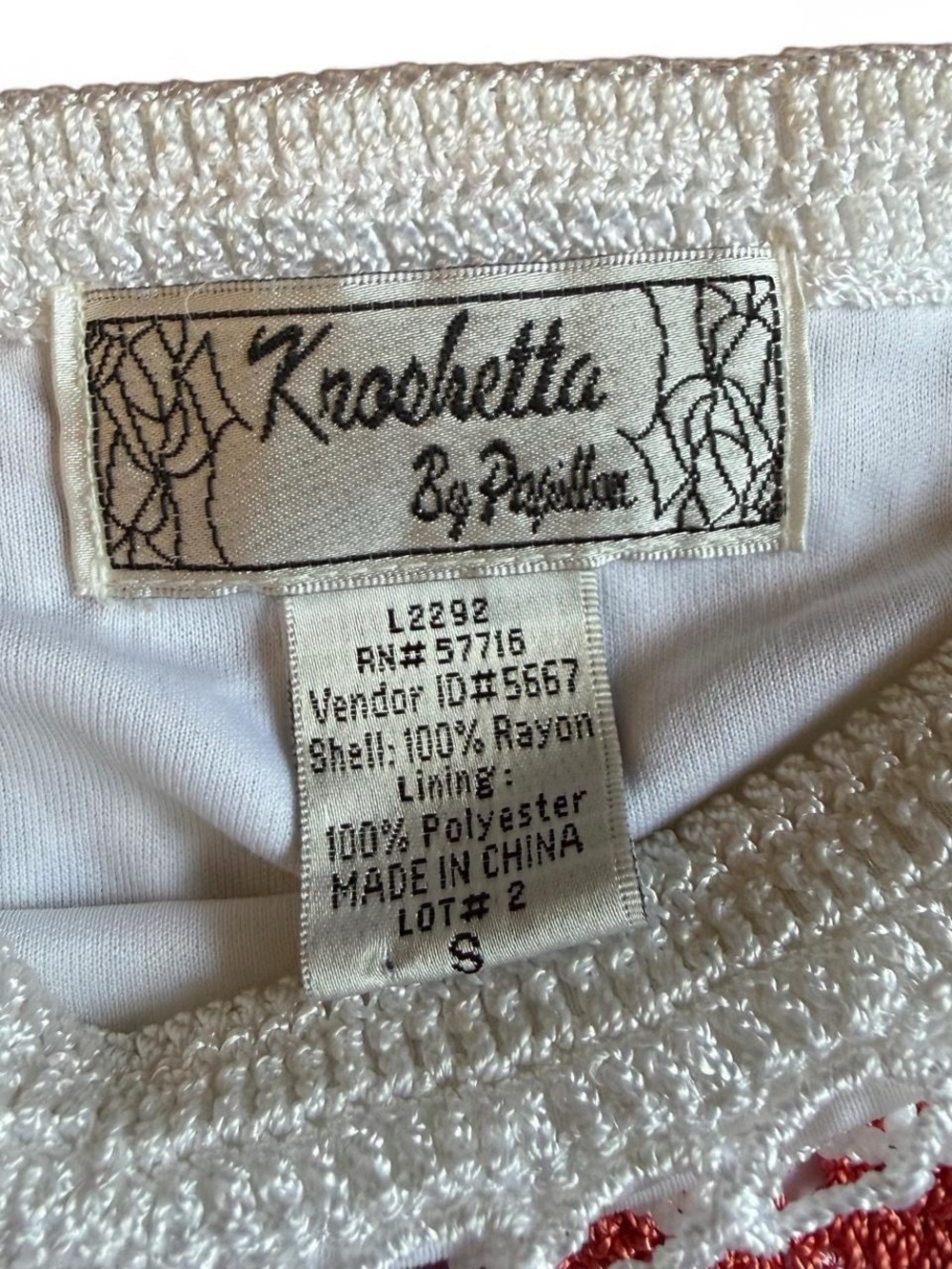 Vintage Y2K Kroshetta by Papillon Floral Crochet Skirt S - Picture 5 of 5